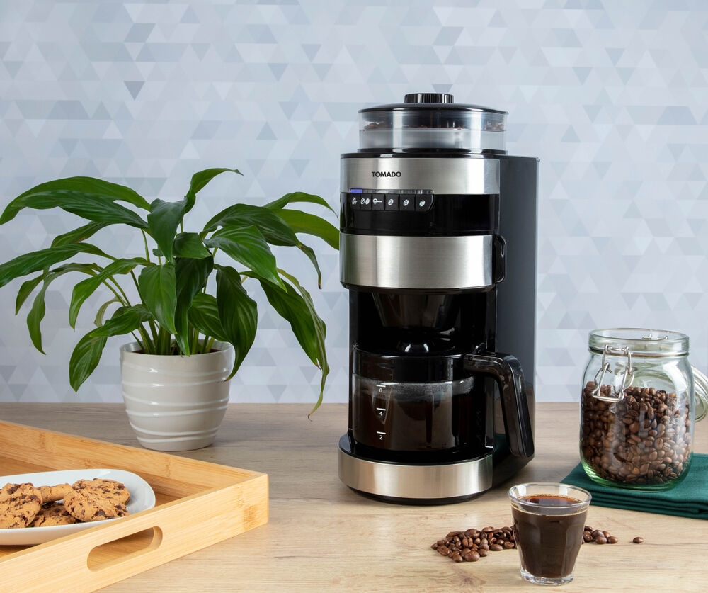 logica duurzame grondstof Zoek machine optimalisatie Grind & Brew TGB0801S geschikt voor koffiebonen en filterkoffie van Tomado